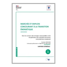 Couverture de l'ouvrage Marchés et emplois concourant à la transition énergétique, édition 2024