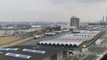 Le site du Havre produit des pales pour des parcs éoliens en mer - Photo d’archive Paris Normandie 