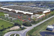 Le futur site Ferrero, situé à proximité de la RD7 et à côté de l’usine Renault Cléon - Crédit photo : Ferrero
