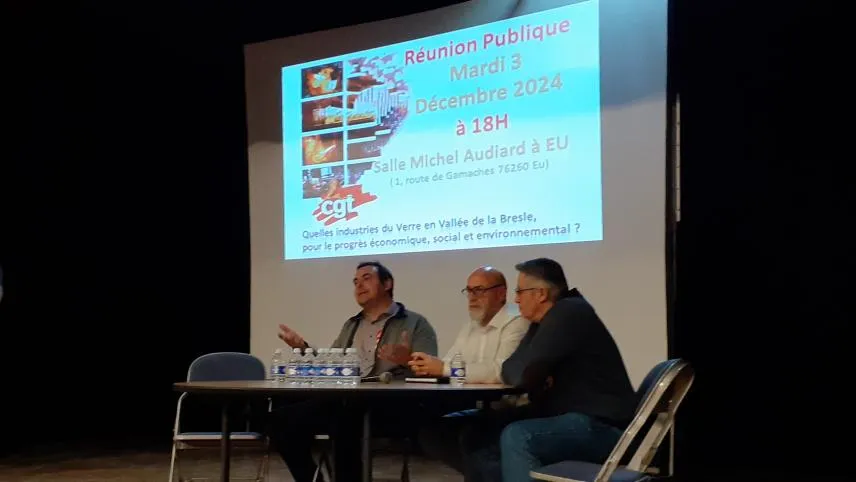 Débat avenir de l’industrie du verre dans la vallée de la Bresle - Crédit photo Benjamin Radeau 