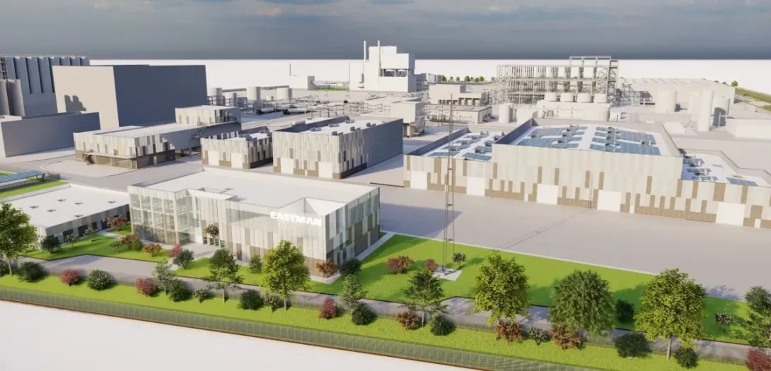 Le design de la future usine qu'Eastman projette de construire sur la zone de Port-Jérôme - Eastman