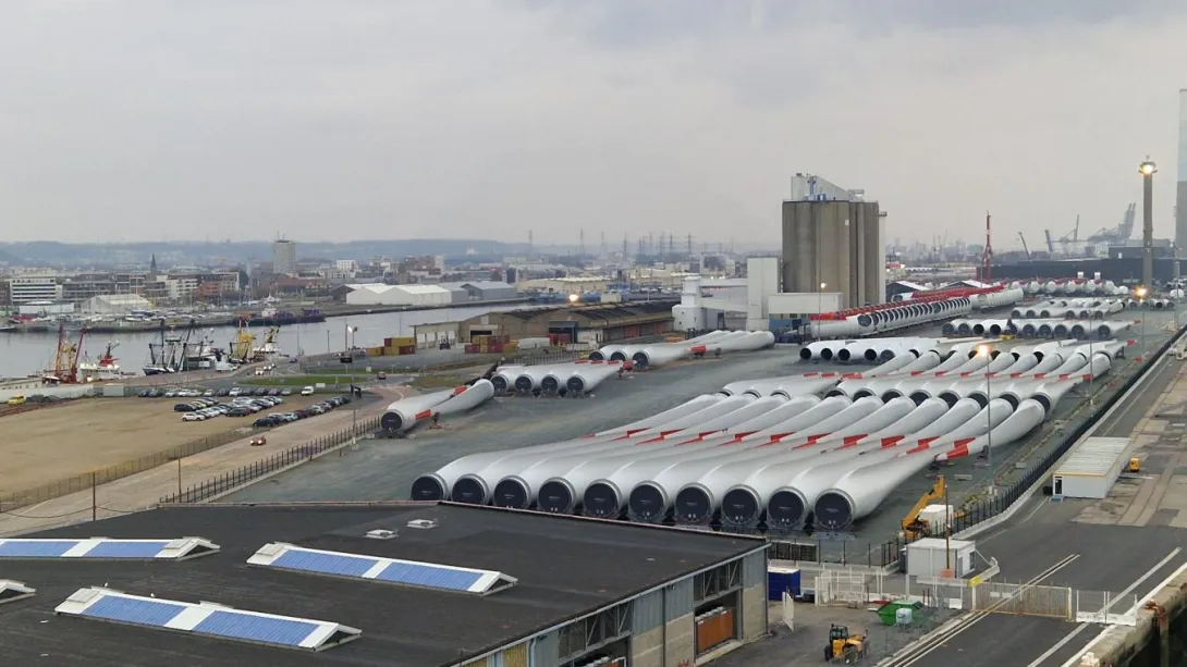 Le site du Havre produit des pales pour des parcs éoliens en mer - Photo d’archive Paris Normandie 