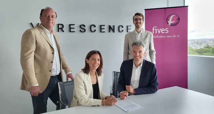 Thomas Riou, Hélène Marchand, Alexandre Brusset et Hubert de La Forest Divonne / Crédit photo : CCI de Normandie